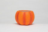 6.5in Wide Orange Pumpkin Ceramic Pot - Fall