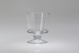 5.25in Tall Pedestal Clear Glass Vase