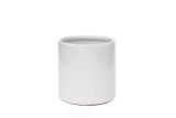 4.25in Cylinder Ceramic Pot - Shiny White