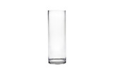 12in Tall Cylinder Clear Glass Vase