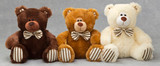 9in Tall Aldo Bears with Striped Feet and Bow Ties Plush (Assorted)