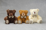 9in Tall Aldo Bears with Striped Feet and Bow Ties Plush (Assorted)