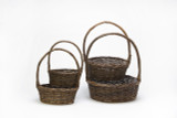 9.5-16in Wide Rustic Baskets (Set of 4)