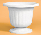 9.5in Tall Plastic Revere Urn - White