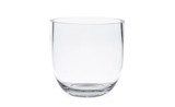 8in Wide Fat Bowl Clear Glass Vase