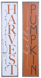 42in Tall "Harvest" & "Pumpkin" Fall Porch Sign (Assorted)