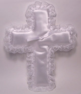 Satin Puffy Cross Pillow
