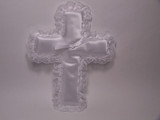 Satin Puffy Cross Pillow