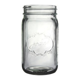 6.5in Tall Vintage Mason Jardin Glass Jar