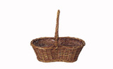 10.5in Long Peanut Rustic Willow Basket