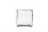 5.5in Cube Clear Glass Vase - Machine Made