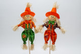 16in Tall Assorted Fall Scarecrows on Picks (Bag of 6)