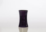 8in Tall Crackle Gathering Glass Vase - Aubergine