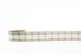 #40 Gingerbread Plaid Xmas Ribbon - Wired Edge (20yd)