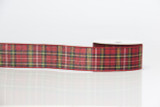 #40 Nutcracker Plaid Xmas Ribbon - Wired Edge (20yd)