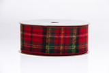 #40 Nutcracker Plaid Xmas Ribbon - Wired Edge (20yd)