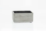 6in Long Newcastle Low Square Cement Planter