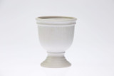 8.4in Tall Classic Ribbed Pedestal Ceramic Urn
