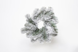 3in Snowed Douglas Flocked Fir Candle Ring