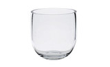 9.5in Wide Fat Bowl Clear Glass Vase