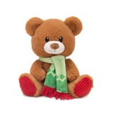 8.5in Tall Brown Bear Plush with Hat and Scarf