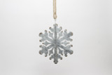 10in Tall Snowflake Ornament Galvanized Tin Cutout