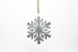 10in Tall Snowflake Ornament Galvanized Tin Cutout