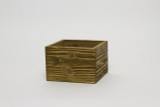 5in Wide Wood Cube Planter Box - Toast