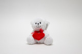 6.5in Tall Sweety Bear Plush with Heart  Vase Hugging