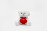 6.5in Tall Sweety Bear Plush with Heart  Vase Hugging