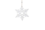 7.5in Wood Snowflake Ornament with Jute Hanger