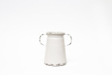 6in Tall Milk Jug with Side Handles - Distressed Metal