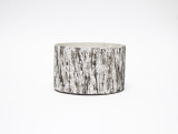 6in Wide Faux Birch Bark Plastic Pot