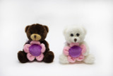 6in Tall Bears with Flowers Plush  Vase Hugging (Assorted)