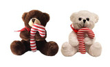 6in Tall Bear Plush with Candy Cane - Vase Hugging (Assorted)