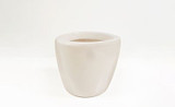 6in Wide Diva Ceramic Pot - White