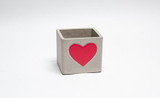 4.5in Lovely Square Cube Concrete Planter