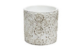 5in Wide Montauk Ceramic Pot - Distressed White