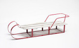 20in Long Red Rider Slat Wood Sleigh - Red & White