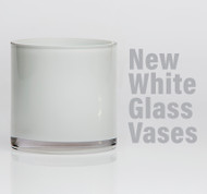 New White Glass Vases