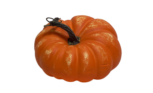 6.9in Wide Orange Pumpkin - Faux Fruit