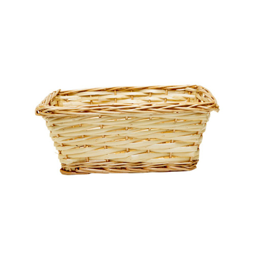 12.5in Long Willow Rectangular Basket Tray - Natural