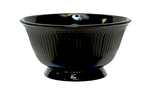 8.25in Wide Patrick Pedestal Ceramic Bowl - Black