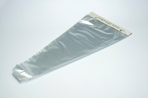 Sealed Bottom Biodegradable BOPP Floral Sleeves - 13T x 25L x 4B