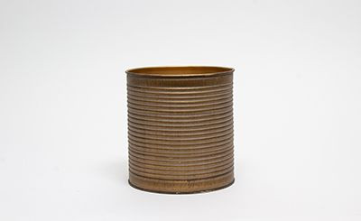 5.25in Tall Metro Cylinder Corrugated Tin Pot Cover