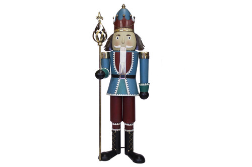 48in Tall Clarence Metal Standing Nutcracker King