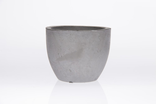 8in Wide Newport Cement Pot - Grey