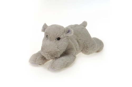 12in Tall Laydown Hippo Plush with Picture