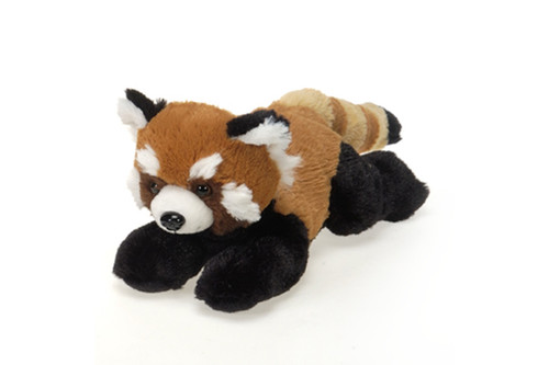 12in Tall Laydown Red Panda Plush with Picture