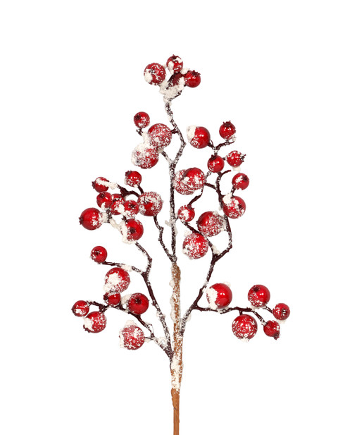 17.5in Snowed Cranberry Spray x3